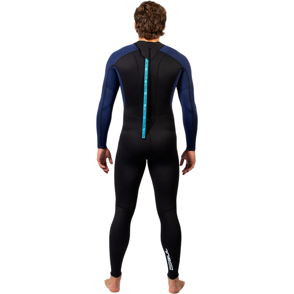 2026 Gul Mens G-Force Natur 3/2mm Back Zip Wetsuit GF1305-BKNA - Black / Navy